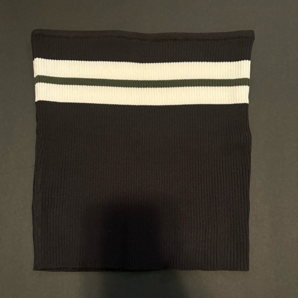 Navy blue Tube top with stripes